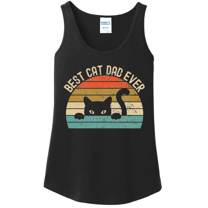 Cat Dad for Fur Daddies Funny Ladies Essential Tank