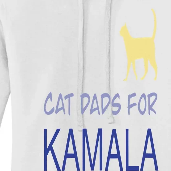 Cat Dads For Kamala Harris For President 2024 Women's Pullover Hoodie