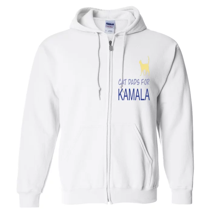 Cat Dads For Kamala Harris For President 2024 Full Zip Hoodie