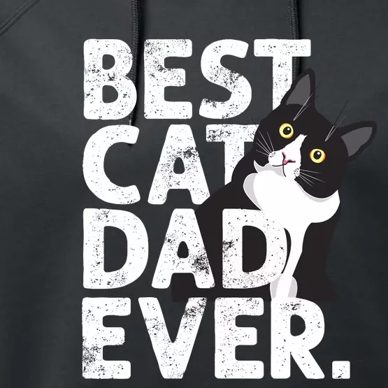 Cat Daddy Father Gift Best Cat Dad Ever Performance Fleece Hoodie