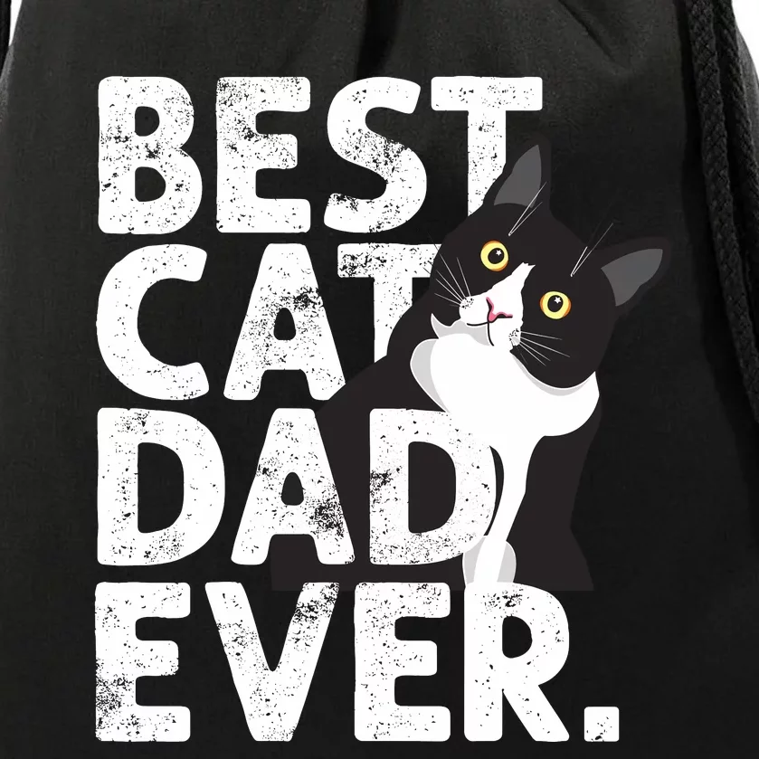 Cat Daddy Father Gift Best Cat Dad Ever Drawstring Bag