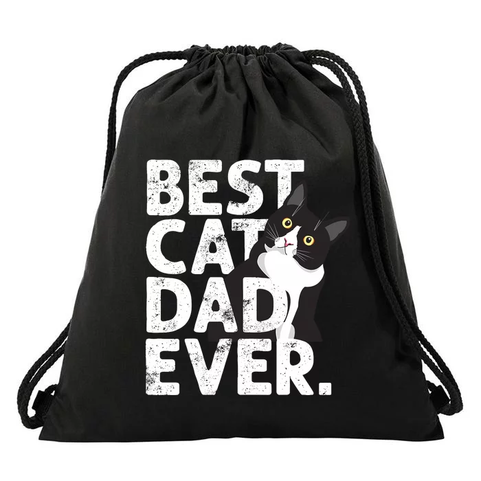 Cat Daddy Father Gift Best Cat Dad Ever Drawstring Bag