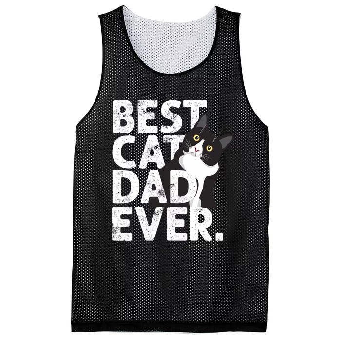 Cat Daddy Father Gift Best Cat Dad Ever Mesh Reversible Basketball Jersey Tank