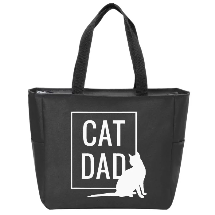 Cat Dad Funny Cat Owner Father Zip Tote Bag