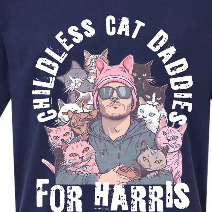 Cat Daddies For Harris Vote Hat Feminist Cat Dad Sueded Cloud Jersey T-Shirt