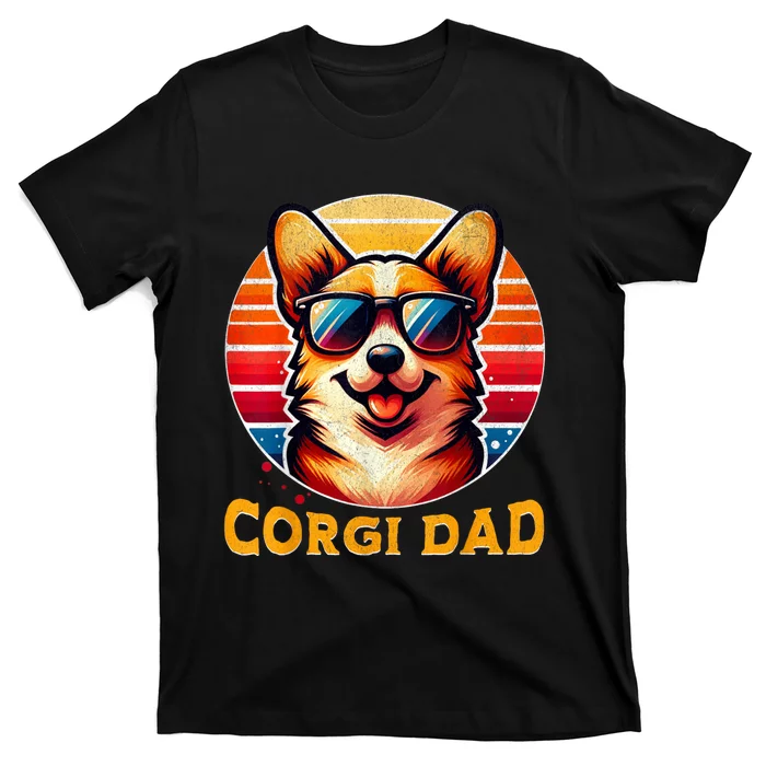 Corgi Dad Father Day Gift For Lovers Funn T-Shirt