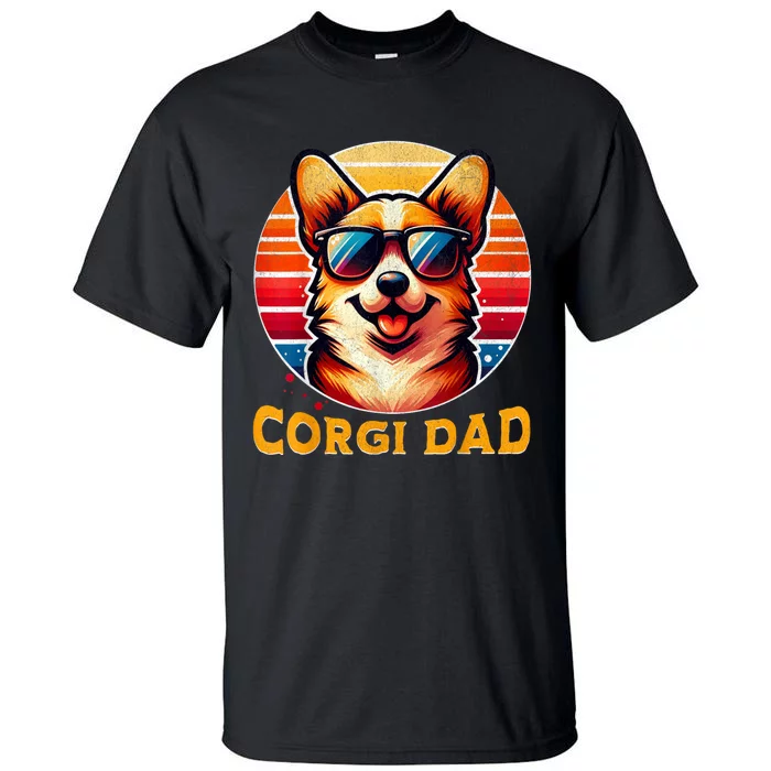 Corgi Dad Father Day Gift For Lovers Funn Tall T-Shirt