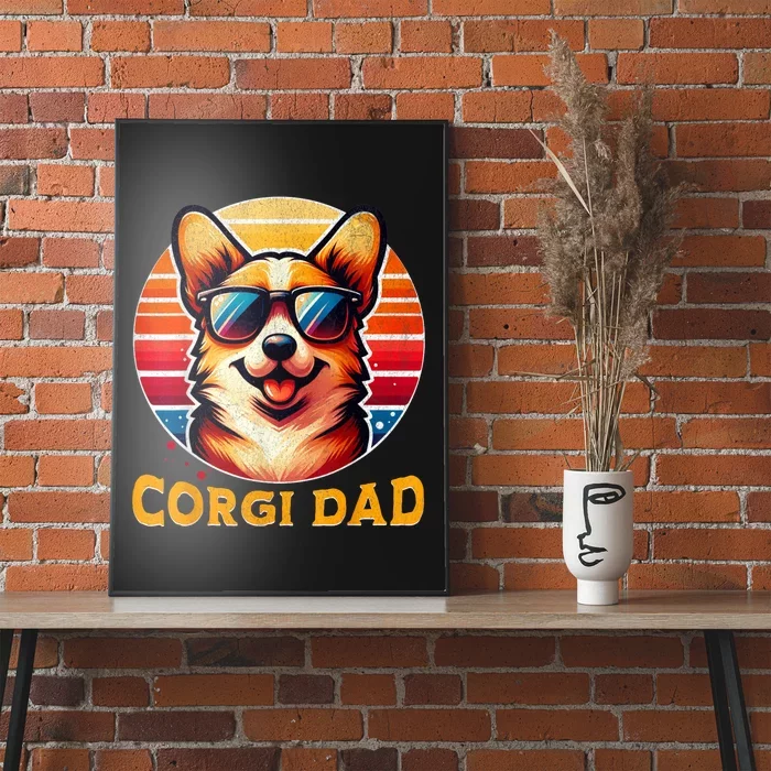 Corgi Dad Father Day Gift For Lovers Funn Poster