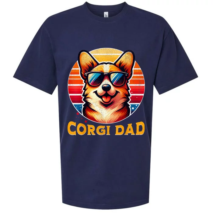 Corgi Dad Father Day Gift For Lovers Funn Sueded Cloud Jersey T-Shirt