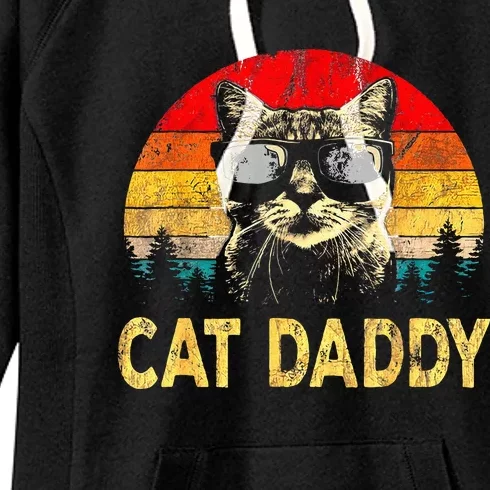 Cat Daddy Funny Cat Lover Gift Cat Dad Fathers Women's Fleece Hoodie