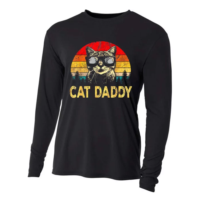 Cat Daddy Funny Cat Lover Gift Cat Dad Fathers Cooling Performance Long Sleeve Crew