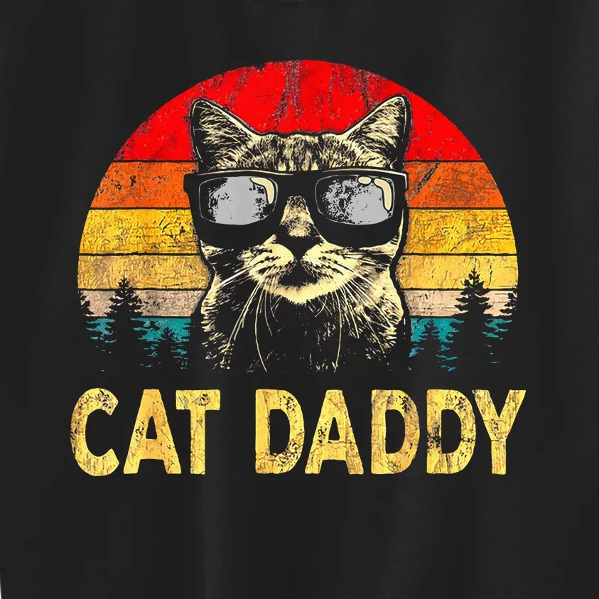 Cat Daddy Funny Cat Lover Gift Cat Dad Fathers Kids Sweatshirt