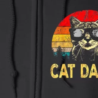 Cat Daddy Funny Cat Lover Gift Cat Dad Fathers Full Zip Hoodie