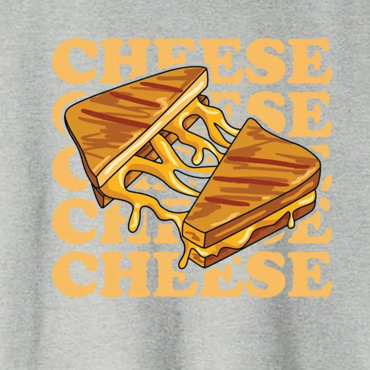 Cheese Design For A Grilled Cheese Lover Gift Women's Crop Top Tee