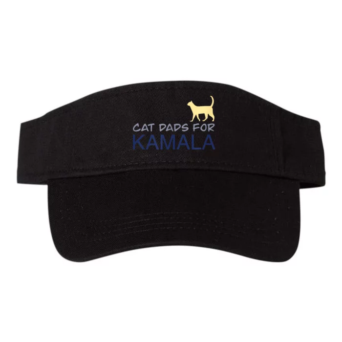 Cat Dads For Kamala Harris For President 2024 Valucap Bio-Washed Visor