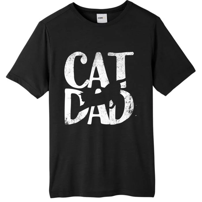 Cat Dad Fathers Day Christmas Birthday Best Vintage ChromaSoft Performance T-Shirt