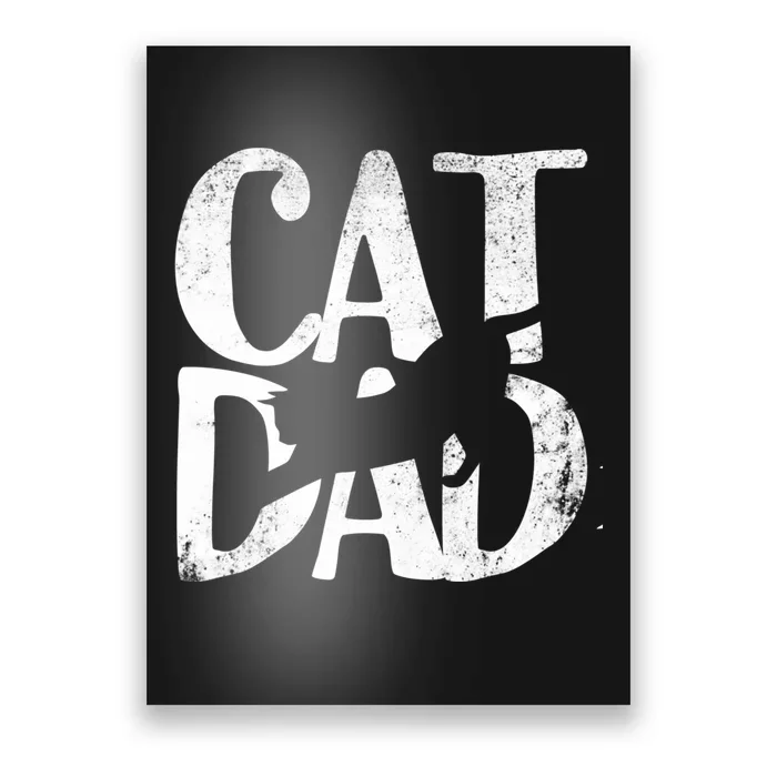 Cat Dad Fathers Day Christmas Birthday Best Vintage Poster