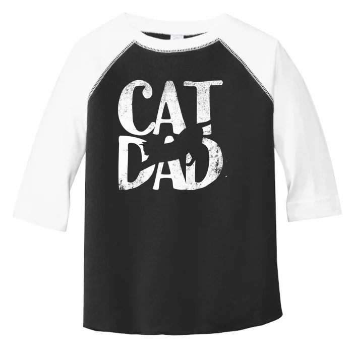 Cat Dad Fathers Day Christmas Birthday Best Vintage Toddler Fine Jersey T-Shirt