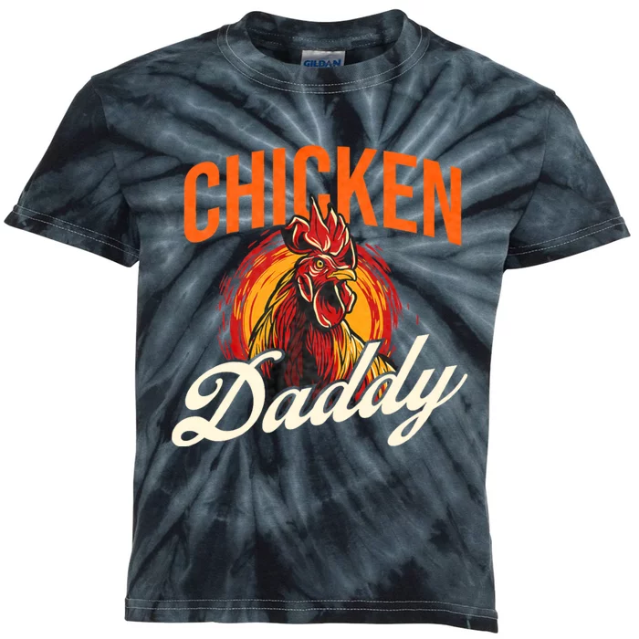 Chicken Daddy Farmyard Chicken Lover Kids Tie-Dye T-Shirt