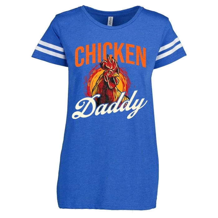 Chicken Daddy Farmyard Chicken Lover Enza Ladies Jersey Football T-Shirt