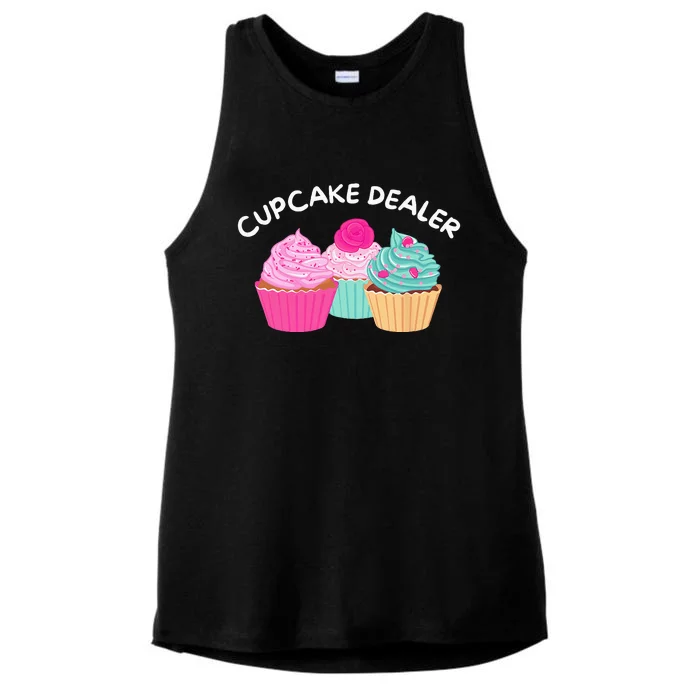 Cupcake Dealer Funny Cupcake Baker Pastry Baking Gift Ladies Tri-Blend Wicking Tank