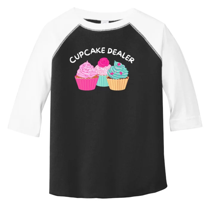 Cupcake Dealer Funny Cupcake Baker Pastry Baking Gift Toddler Fine Jersey T-Shirt