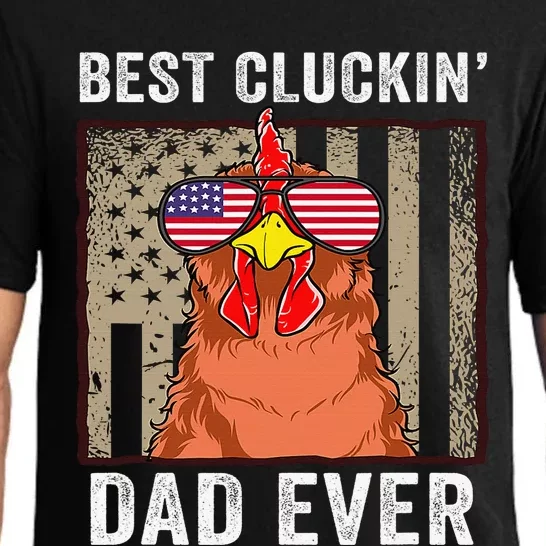 Chicken Dad Funny Farm Best Cluckin' Dad Ever Chicken Pajama Set