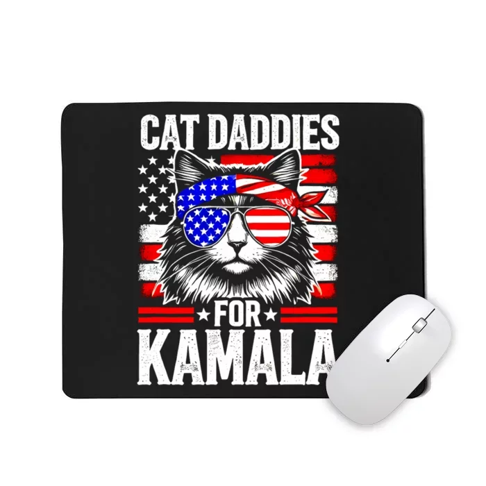 Cat Daddies For Kamala Vintage Usa Patriotic Madam President Mousepad