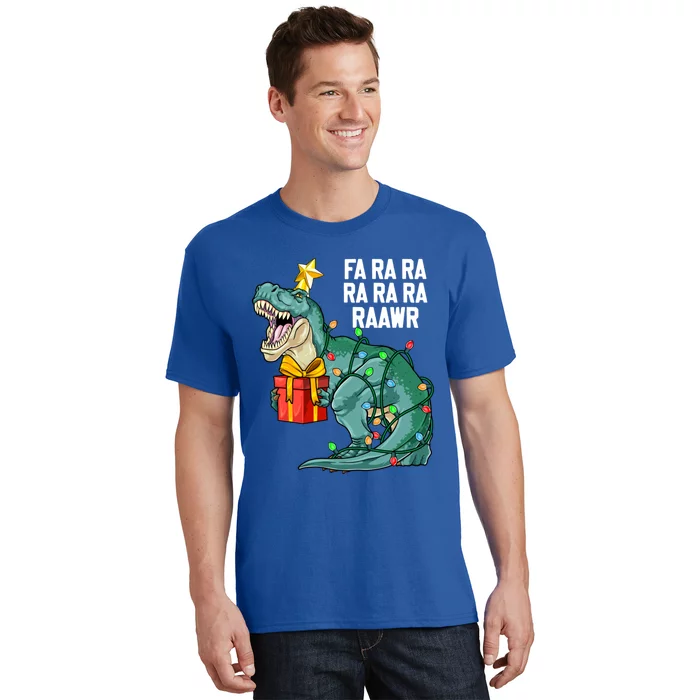 Christmas Dinosaur Fa Ra Ra Rawr Cute Trex Xmas Gift T-Shirt