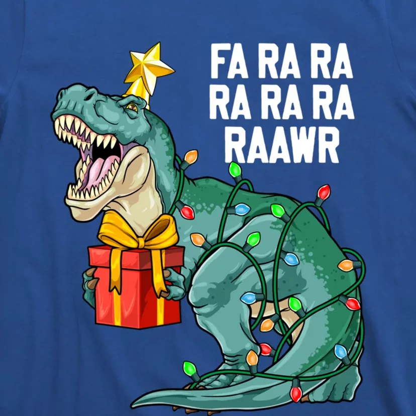 Christmas Dinosaur Fa Ra Ra Rawr Cute Trex Xmas Gift T-Shirt