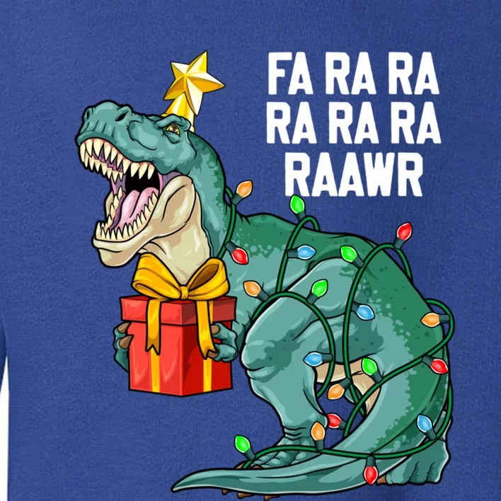 Christmas Dinosaur Fa Ra Ra Rawr Cute Trex Xmas Gift Toddler Sweatshirt