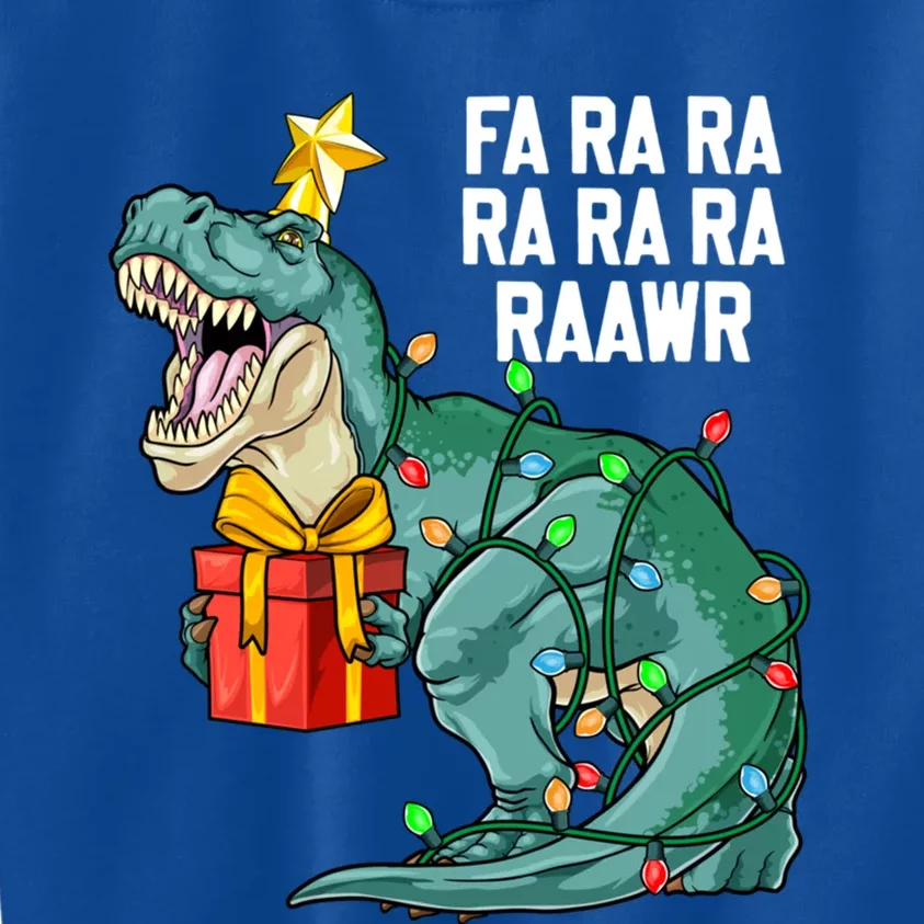 Christmas Dinosaur Fa Ra Ra Rawr Cute Trex Xmas Gift Kids Sweatshirt