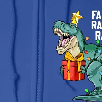 Christmas Dinosaur Fa Ra Ra Rawr Cute Trex Xmas Gift Full Zip Hoodie