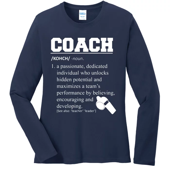 Coach Definition Funny Coach Tee Ladies Long Sleeve Shirt