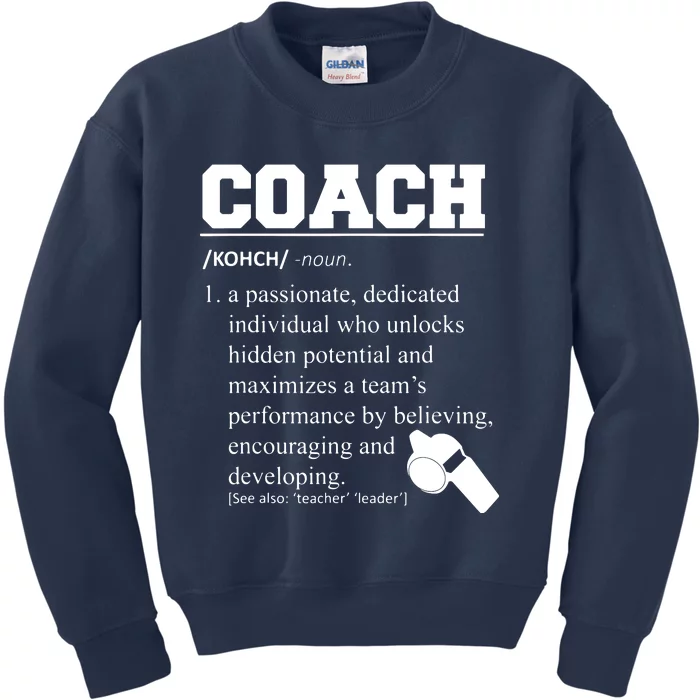 Coach Definition Funny Coach Tee Kids Sweatshirt