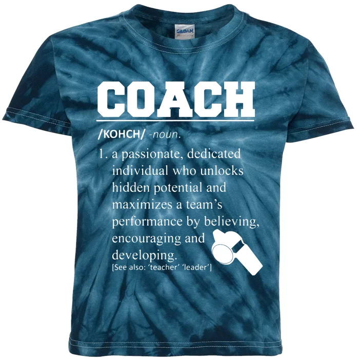 Coach Definition Funny Coach Tee Kids Tie-Dye T-Shirt