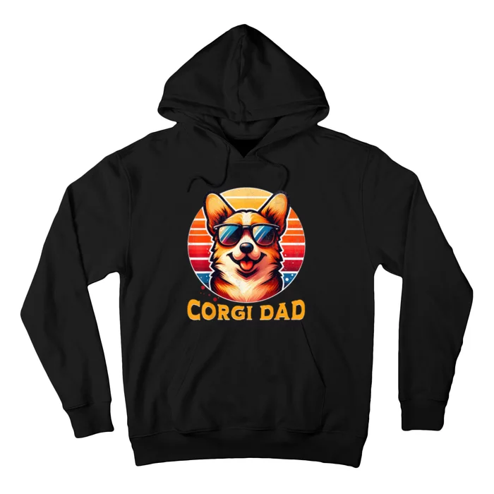 Corgi Dad Father Day Gift For Lovers Funny Hoodie