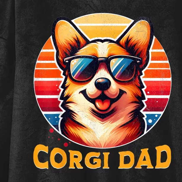 Corgi Dad Father Day Gift For Lovers Funny Hooded Wearable Blanket