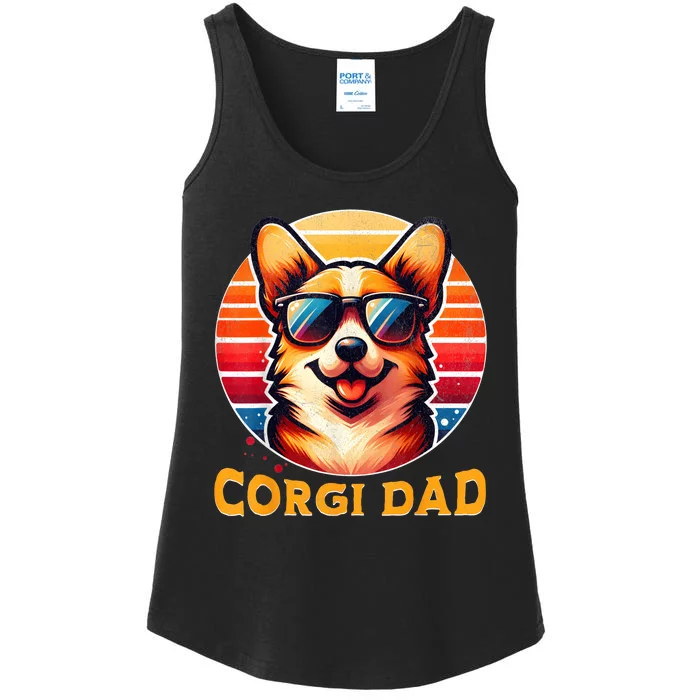 Corgi Dad Father Day Gift For Lovers Funny Ladies Essential Tank