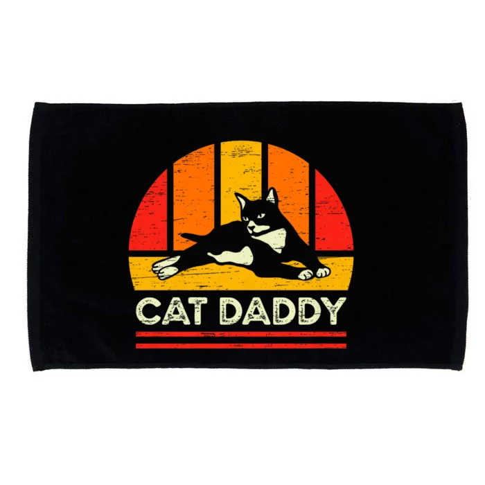 Cat Daddy Father Vintage Black Cats Microfiber Hand Towel