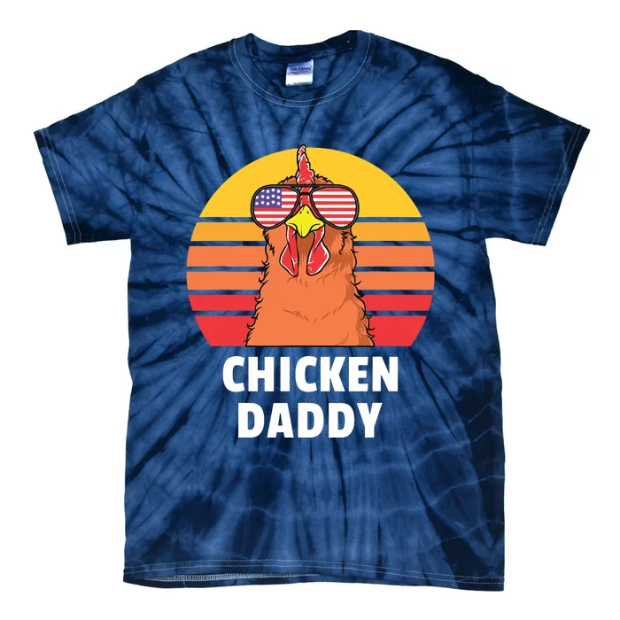 Chicken Daddy Farmer Chicken Lover Tie-Dye T-Shirt