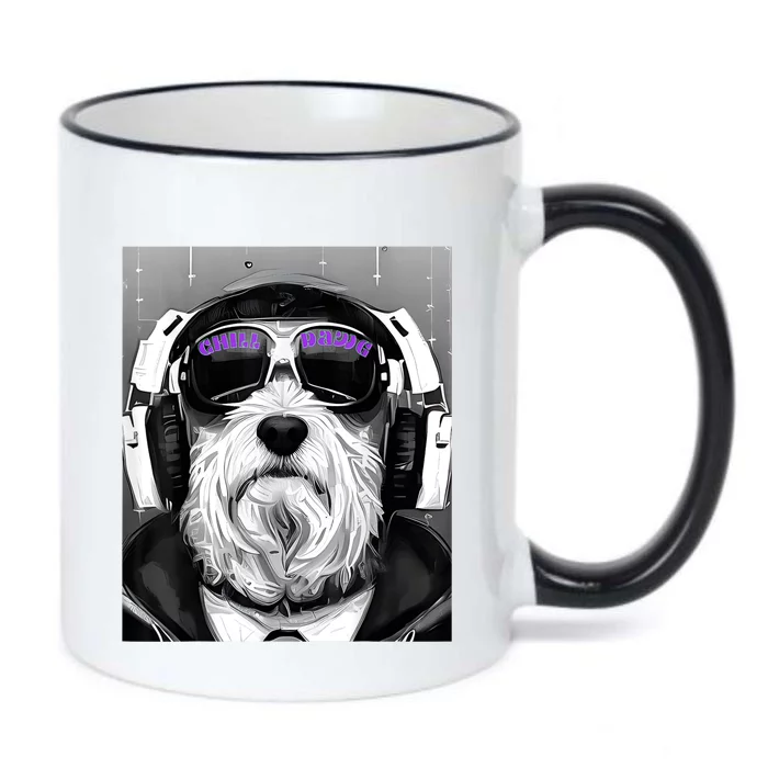 Chill Dawg Fashionable Dog Puppy Music Maltese Hip Hop Black Color Changing Mug