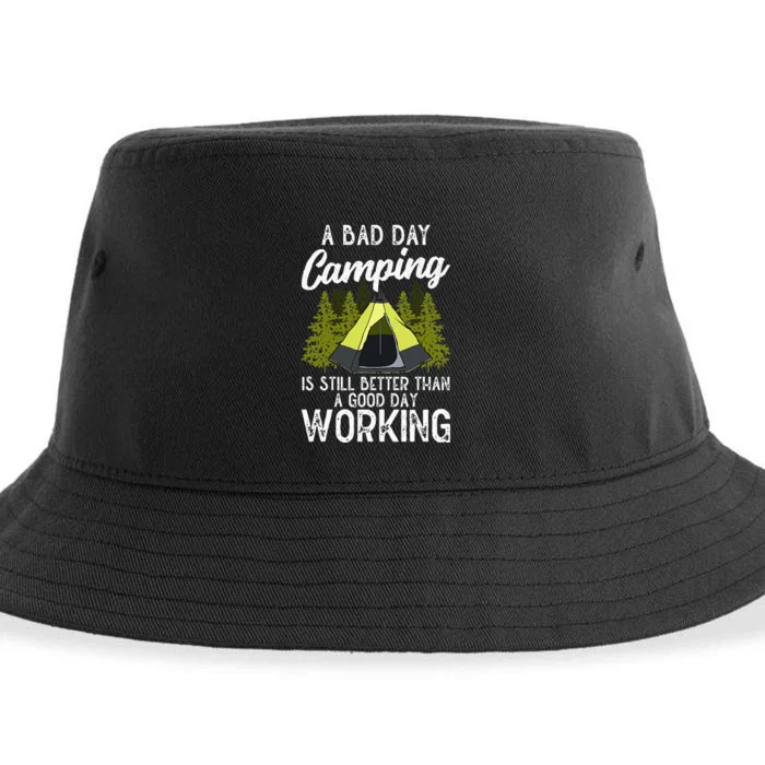 Camping Design For Wilderness Traveling Lover Camping Is Sustainable Bucket Hat