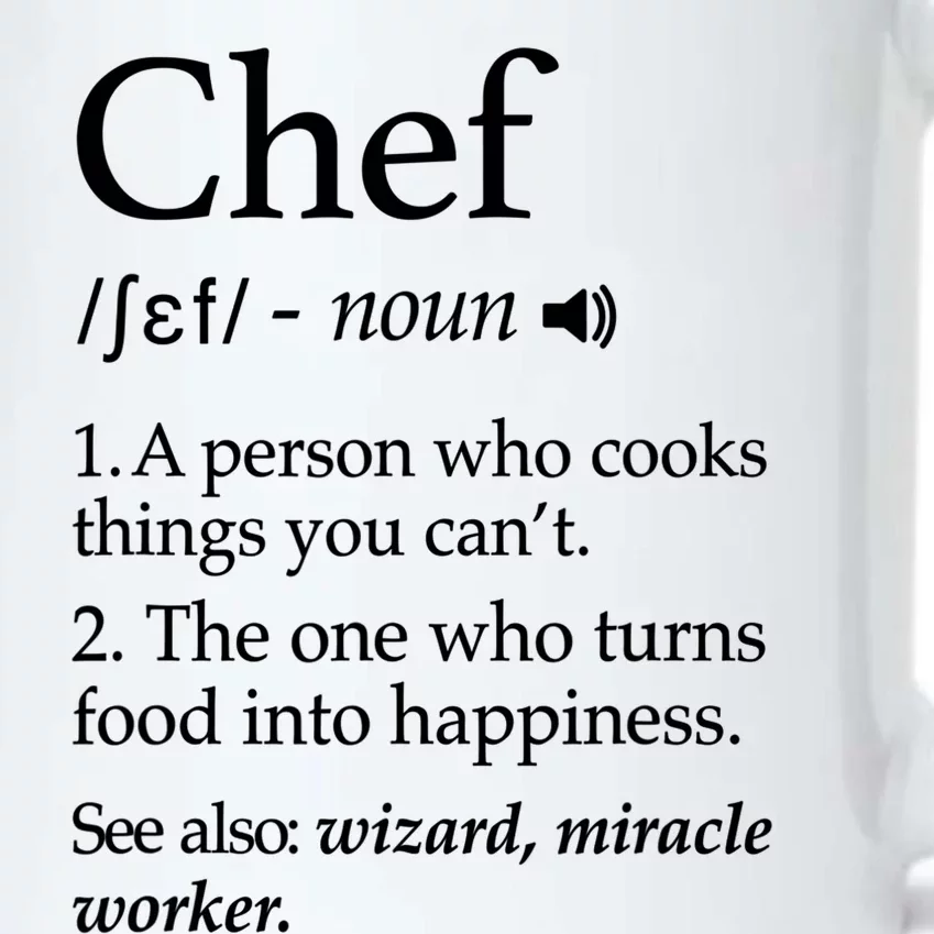 Chef Definition Funny Line Saying Cook Cooking Gifts Chefs T Black Color Changing Mug