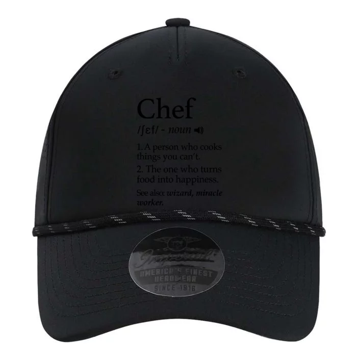 Chef Definition Funny Line Saying Cook Cooking Gifts Chefs T Performance The Dyno Cap