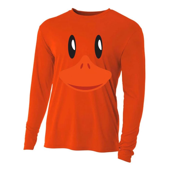 Cute Duck Face Awesome Halloween Costume Gift Cooling Performance Long Sleeve Crew