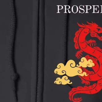 Chinese Dragon for Dragon Culture Lovers Prosperity Gift Full Zip Hoodie