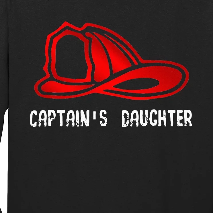 Captains Daughter Firefighter Gift Fire Company Long Sleeve Shirt