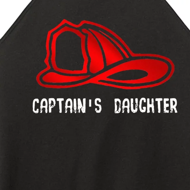 Captains Daughter Firefighter Gift Fire Company Women’s Perfect Tri Rocker Tank