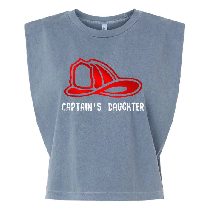 Captains Daughter Firefighter Gift Fire Company Garment-Dyed Women's Muscle Tee